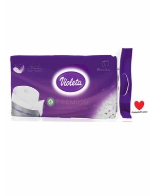 Toaletni papir 10/1, 3sl., premium, Natural