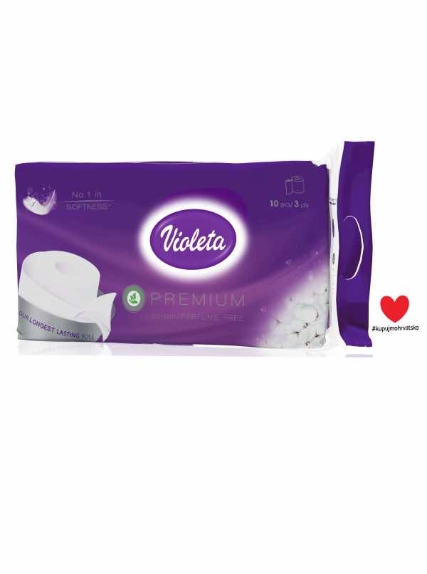 Toaletni papir 10/1, 3sl., premium, Natural